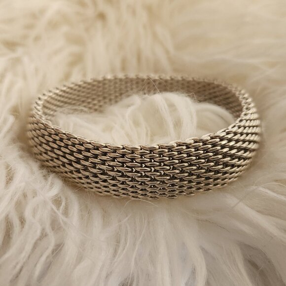Tiffany & Co. Sterling Silver Somerset Mesh Bracelet - Picture 1 of 4